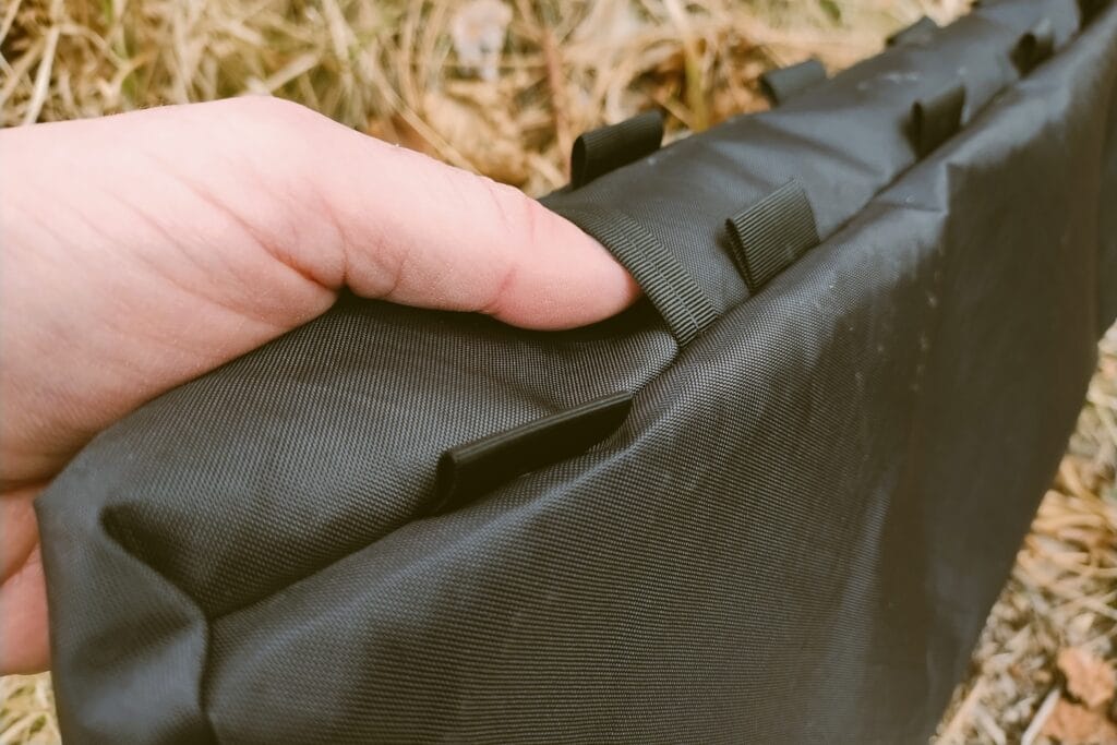 DIY frame bag hydration port.